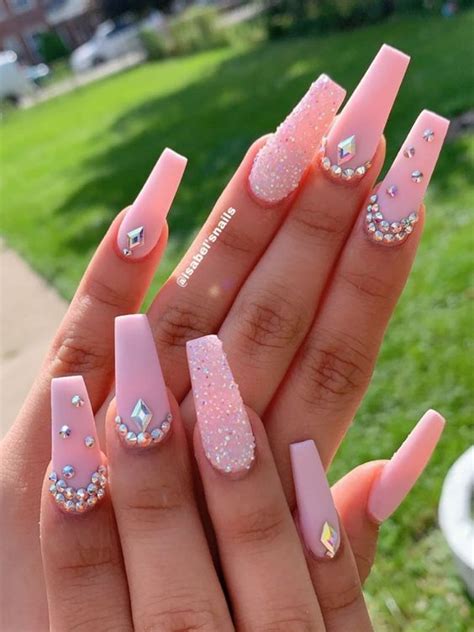 30 Stunning Acrylic Nail Designs With Diamonds You Must Try In 2024