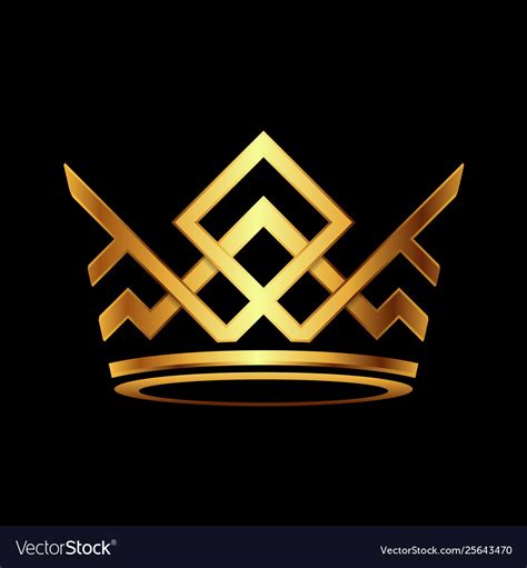 Modern Crown Logo Royal King Queen Abstract Logo Vector Image