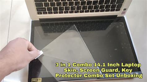 3 In 1 Combo 141 Inch Laptop Skin Screen Guard Key Protector Combo