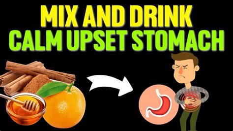 Mix And Drink In The Morning To Calm An Upset Stomach Drinks For Upset Stomach Youtube