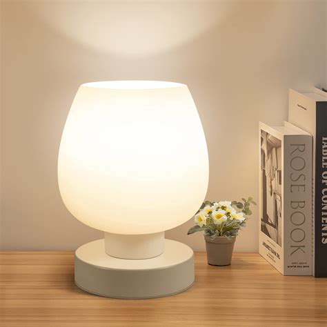 Onewish Touch Bedside Table Lamp Modern Small Lamp For Bedroom Livin
