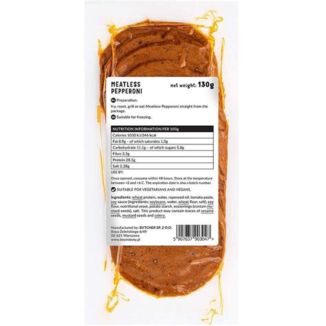 Meatless Meatless Pepperoni 130g Thevegankind Supermarket