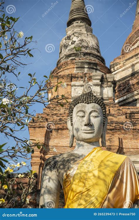 Thailand Ayutthaya Wat Yai Chai Mongkon Editorial Stock Photo Image