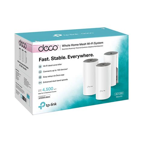 TP LINK DECO E4 AC1200 WIRELESS WHOLE HOME MESH SYSTEM 3 PACK Linkqage