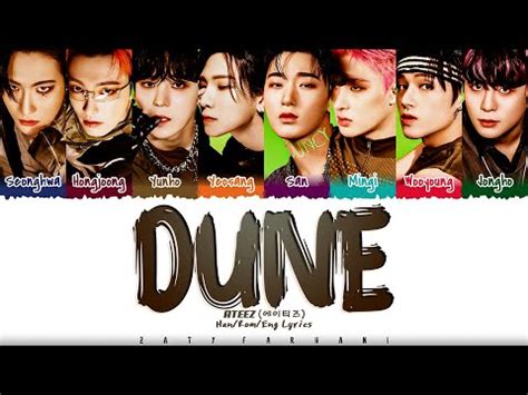 ATEEZ 에이티즈 Dune Lyrics Color Coded Han Rom Eng YouTube