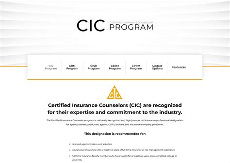 Cic Certified Insurance Counselor