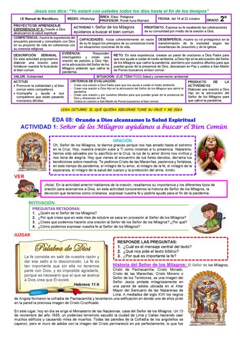 Oración al Señor de los Milagros Fortalece tu fe en Perú Catalogo de