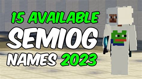 15 Available Unique And Rare Semiog Usernames In Minecraft 2023 Youtube