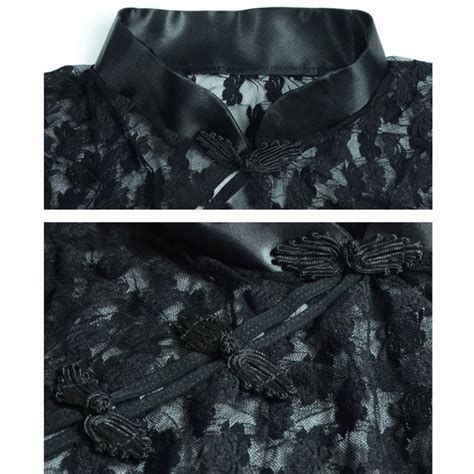 Black Lace Sexy Pajamas Cosplay Cheongsam Lingerie Exotic Erotic Transparent Doll Costumes