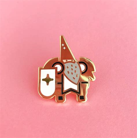 Gnome Paladin Lapel Pin Oktotally The Pink Samurai Enamel Pins