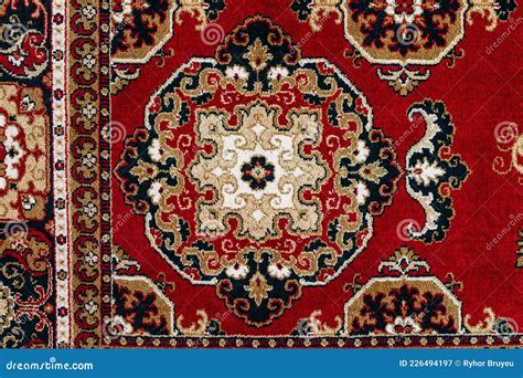 Red Asian Oriental Carpet Texture Background Stock Image Image Of
