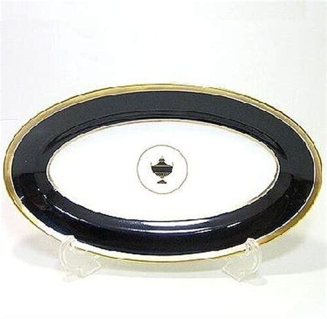 Richard Ginori CONTESSA Onyx Impero Black Oval Plate 23cm EBay