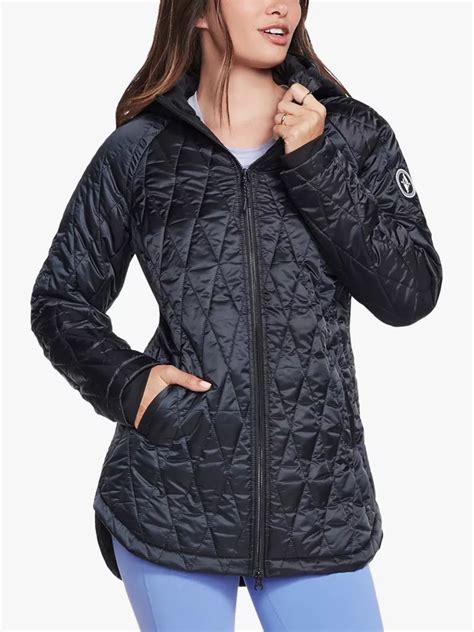 Skechers Gowalk Diamond Quilted Jacket Black At John Lewis And Partners