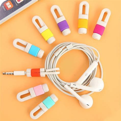 Earphone Cable Protector Organizer Headphone Cord Protector Protective ...