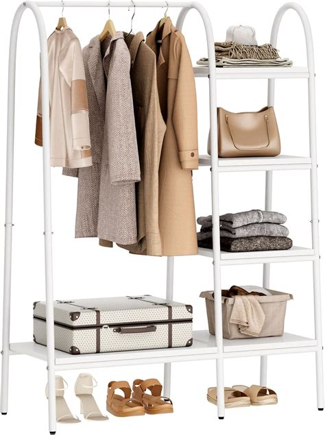 Dlandhome Free Standing Garment Racks Home Metal Clothing Rack With