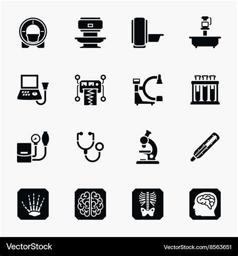 Medical Diagnostic Icons Set Royalty Free Vector Image