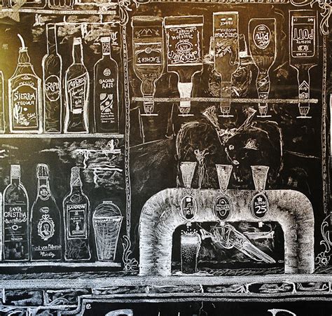 Chalkboard Art Bar Restaurant Wall Art Chalkboard Art Blackboard