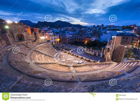 Roman Theatre En Cartagena Imagen De Archivo Imagen De Ruinas 98753567