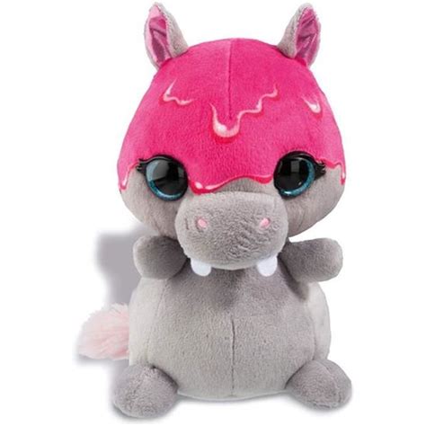 Nici Peluche Fantaisie Hippo Junior 16 Cm Gris Rose Cdiscount Jeux