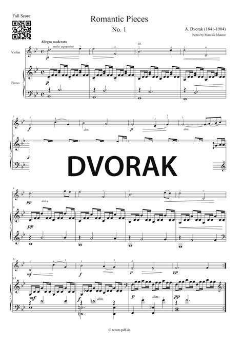 Dvorak Romantic Pieces No 1