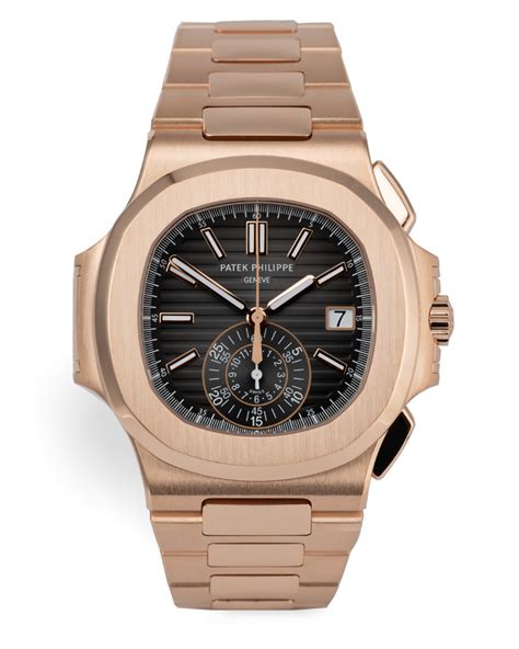 Patek Philippe Nautilus Chronograph Watches Ref 5980 1r 001 Rose Gold Full Set The