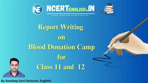 Report Writing On Blood Donation Camp NCERT English