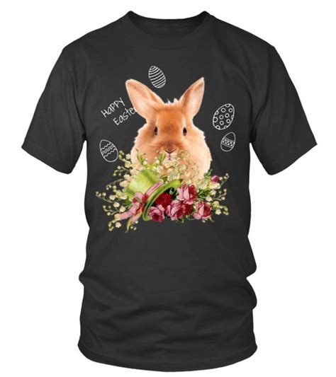 Rabbit Book T Shirt Easter Real Bunny And Flowers Graphic T Rabbit