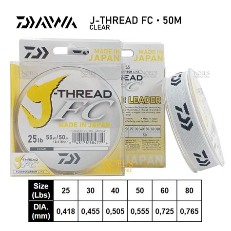 Jual Senar Leader Daiwa J Thread Fc M Fluoro Carbon Made In Japan