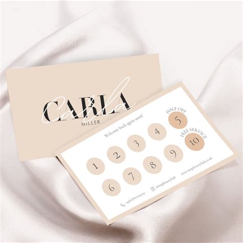 Beauty Salon Loyalty Card Carla Design Loyalty Card Design Salon