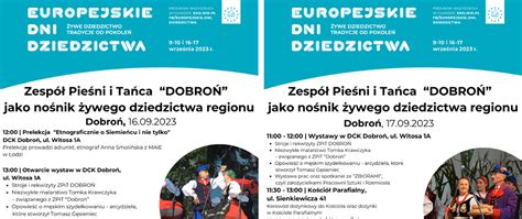 Europejskie Dni Dziedzictwa R Gmina Dobro Portal Gov Pl