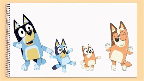 Dibuja y Colorea A Bluey Y Sus Amigos Dibujos Para Niños Vídeo De