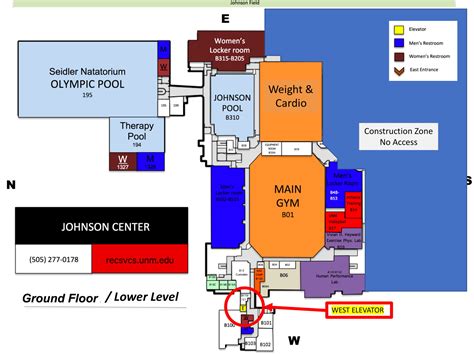 Facility Map Recreational Services The University Of New Mexico