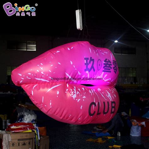 12m Inflatable Red Lips Light Model Valentines Daywedding Party