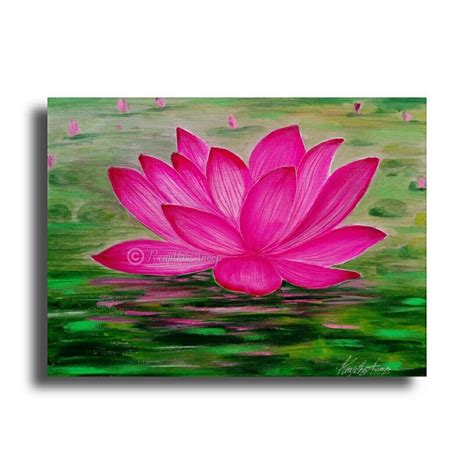 Lotus Flower Acrylic Painting