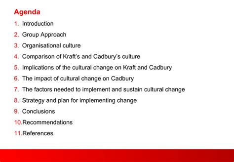 The Implications Of Kraft Cadbury Takeover Cultural Change PPT