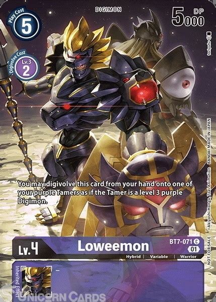 BT7 071 Loweemon Common Alternative Art Mint Digimon Card Digimon