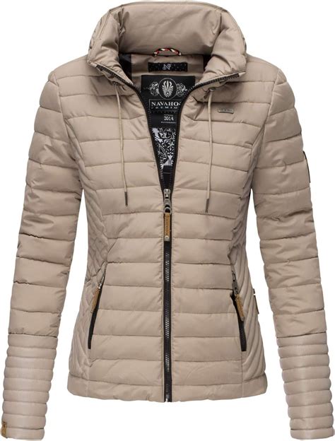 Navahoo Damen Jacke Steppjacke Bergangsjacke Gesteppt Kunstleder B