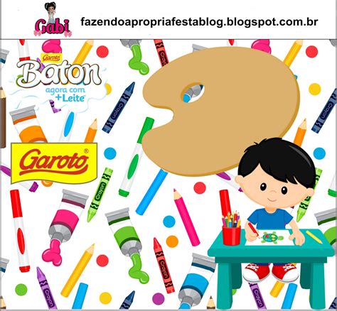 Fazendo A Propria Festa Kit De Personalizados Gratuitos Tema Pintando