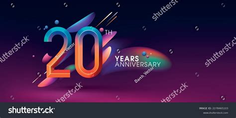 20 Years Anniversary Vector Icon Logo Stock Vector (Royalty Free ...