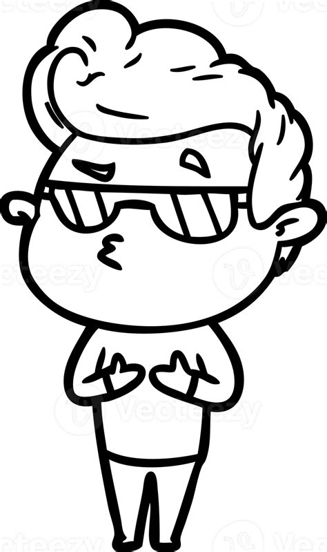 Cartoon Cool Guy Icon 40829258 Png