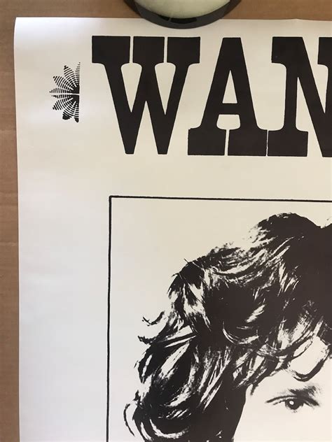 Vintage Original 1970s Wanted Poster Jim Morrison Rolling Etsy