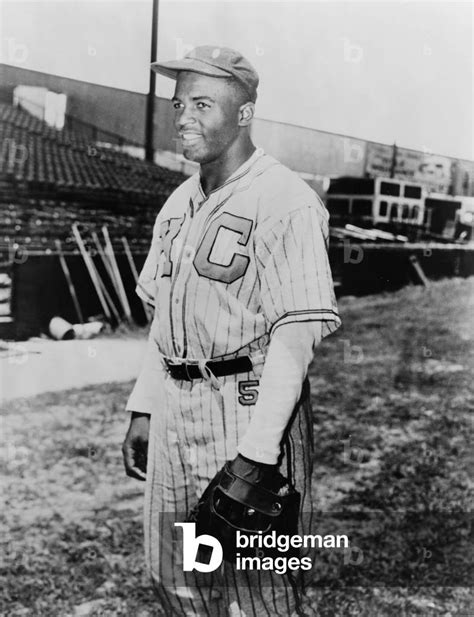 Jackie Robinson 1919 1972 In Kansas City Monarchs Uniform In 1945 In