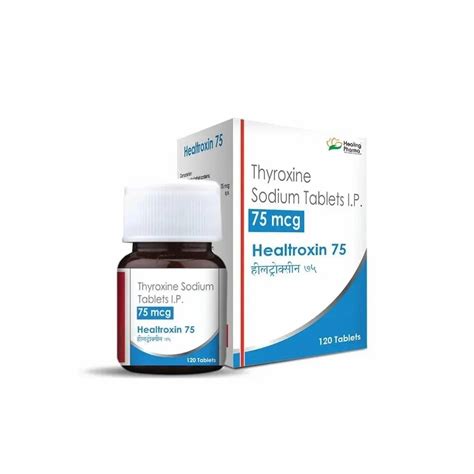 Thyroxine Sodium Tablets Mg Healtroxin Mcg At Bottle