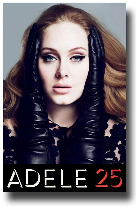 Adele Poster 25 Album Black T 11 X 17 Inches Usa Sameday Ship