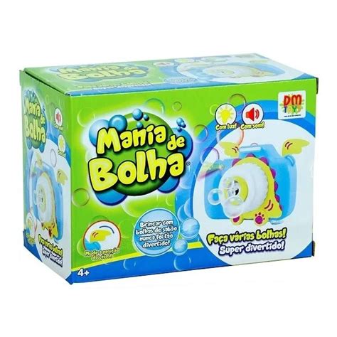 Lan Ador Mania De Bolha C Mera Dino Azul Dm Toys Shopee Brasil