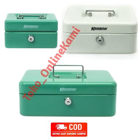 Jual Krisbow Cash Box Hijau Dan Putih 15cm 20cm Dan 25cm Tempat