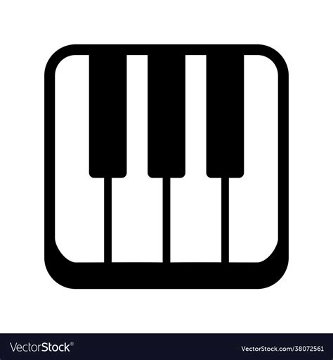 Piano Keyboard Icon For App And Web Royalty Free Vector