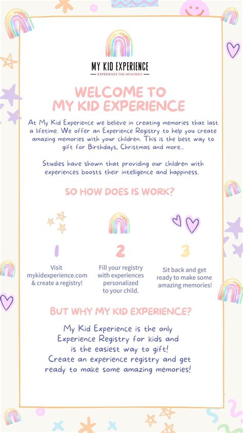 Experiences Are Better Than Things At My Kid Experience We Believe In