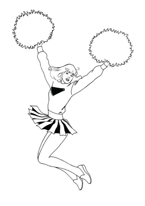 Cheerleader Coloring Pages And Books 100 Free And Printable