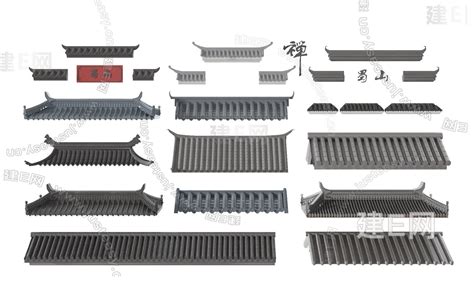 新中式屋檐屋顶3d模型下载 Id103765434 建e网3d模型